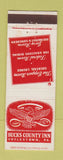 Matchbook Cover - Bucks County Inn Doylestown PA