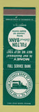 Matchbook Cover - Fulton National Bank Lancaster PA