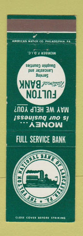 Matchbook Cover - Fulton National Bank Lancaster PA
