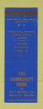 Matchbook Cover - The Community Bank Port Matilda PA