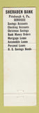 Matchbook Cover - Sheraden Bank Pittsburgh PA Cardinal