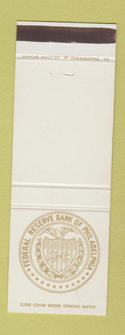 Matchbook Cover - Federal Reserve Bank of Philadelphia PA