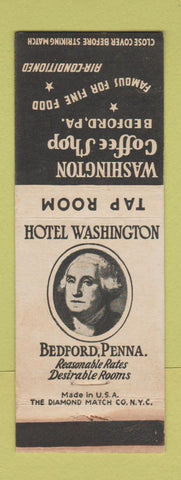 Matchbook Cover - Hotel Washington Bedford PA George