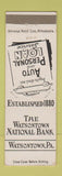 Matchbook Cover - Watsontown National Bank PA