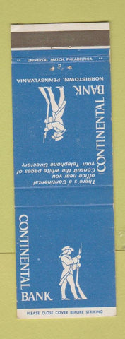 Matchbook Cover - Continental Bank Norristown PA