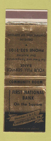 Matchbook Cover - First National Bank Shippensburg PA WEAR