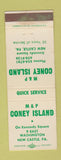 Matchbook Cover - M&P Coney Island New Castle PA WEAR