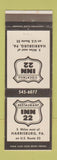 Matchbook Cover - Restaurant Inn 22 Harrisburg PA