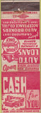 Matchbook Cover - Cash for You Loans Chicago IL WEAR