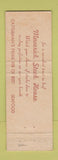 Matchbook Cover - Maverick Steak House Harrisburg PA