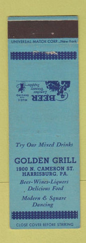 Matchbook Cover - Golden Grill Harrisburg PA