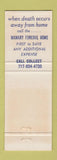 Matchbook Cover - Andrew Mamary Funeral Home Wilkes Barre PA