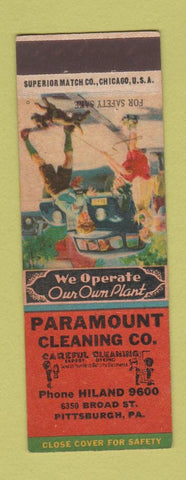 Matchbook Cover - Paramount Cleaning Pittsburgh PA