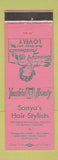 Matchbook Cover - Sonya's Hair Salon Sharon PA