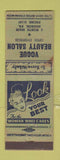 Matchbook Cover - Vogue Beauty Salon Sharon PA WEAR