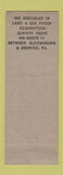Matchbook Cover - Houghton's Bar Grill between Bloomsburg Berwick PA