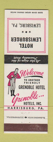 Matchbook Cover - Hotel Lewisburger Lewisburg PA Grenoble