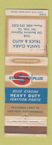 Matchbook Cover - Blue Streak Ignition Parts Santa Clara Truck San Jose CA WEAR