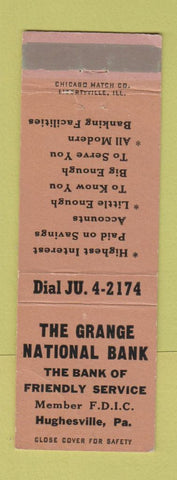 Matchbook Cover - Grange National Bank Hughesville PA WEAR