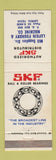 Matchbook Cover - SKF Ball Roller Bearings Lufkin TX