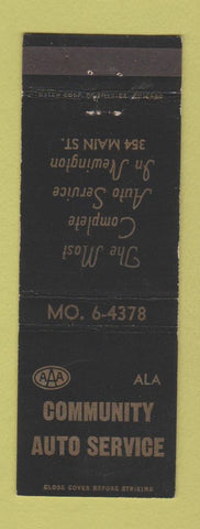 Matchbook Cover - Community Auto Service Newington CT?