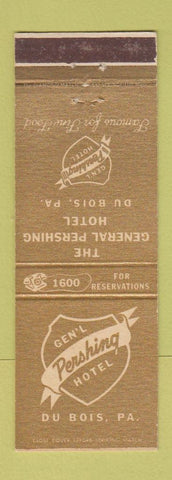 Matchbook Cover - General Pershing Hotel Du Bois PA