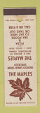 Matchbook Cover - The Maples Bethlehem PA pizza