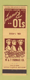 Matchbook Cover - Furnace Doctors M&T Furnace Cleveland OH