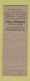 Matchbook Cover - Paul Stewart Advertising Philadelphia PA