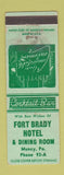 Matchbook Cover - Fort Brady Hotel Muncy PA WORN