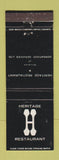Matchbook Cover - Heritage Restaurant Versafood