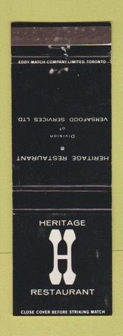 Matchbook Cover - Heritage Restaurant Versafood