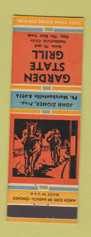 Matchbook Cover - Garden State Grill Merchantville NJ
