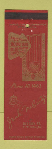 Matchbook Cover - Jack McCarty's Pittsburgh PA restaurant