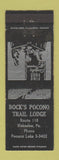 Matchbook Cover - Bock's Pocono Trail Lodge Blakeslee PA WEAR