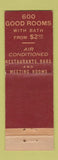 Matchbook Cover - Hotel Roosvelt Pittsburgh PA WEAR