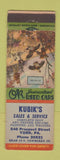Matchbook Cover - Kubik's Body Work Welding York PA used cars