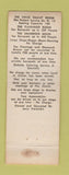 Matchbook Cover - The Chalet Dillsburg PA WEAR