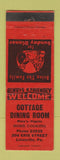 Matchbook Cover - Cottage Dining Room Linesville PA
