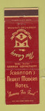 Matchbook Cover - The Casey Hotel Scranton PA