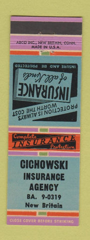 Matchbook Cover - Cichowski Insurance New Britain CT