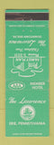 Matchbook Cover - Lawrence Hotel Erie PA