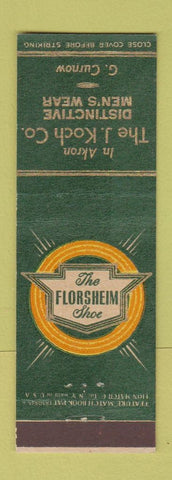 Matchbook Cover - Florsheim Shoes J Koch feature Akron