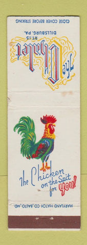 Matchbook Cover - The Chalet Dillsburg PA chicken