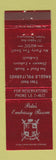 Matchbook Cover - Pete's Embassy Room Folsom PA WEAR