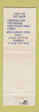 Matchbook Cover - Akron Restaurant Akron PA Statue of Liberty