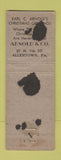 Matchbook Cover - Arl Arnold's Christmas Greetings Allentown PA WORN