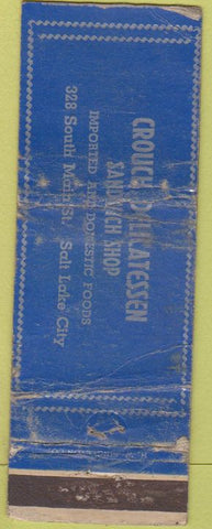 Matchbook Cover - Crouch Deli Salt Lake City UT POOR