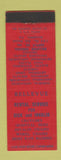 Matchbook Cover - Bellevue Rental Service Medical Supply Reading PA