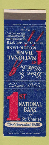 Matchbook Cover - 1st Natoinal Bank St Charles MO